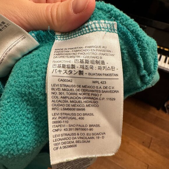 Levi’s Crewneck Sweatshirt | Teal & Mustard Yellow | Retro Vibes | Size L - Picture 5 of 7